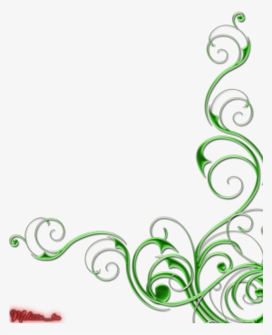 Green Swirls Png - Green Certificate Corner Designs