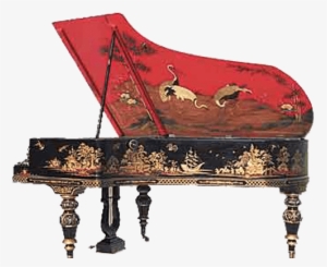 Chinoiseries - - Piano À Queue Ancien