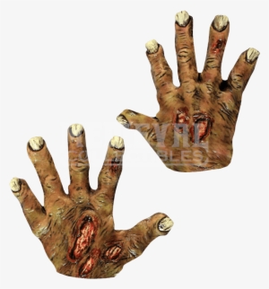 Undead Zombie Costume Hands - Zombie Rotting Hands Latex Gloves Scary Halloween Fancy