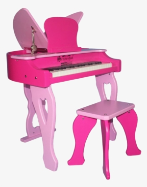 37 Key Electronic Pink Butterfly Piano - Pink Piano