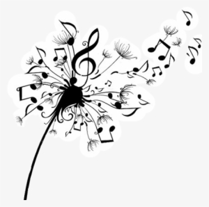 Dandelion Music Notes Musicnotes Freetoedit - Dandelion Music Note Light Up Decor
