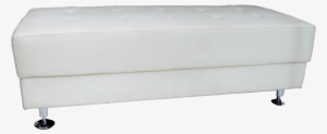 Aaden White Leather Bench