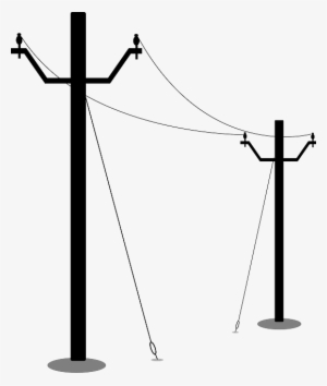 Lines Clipart Vector - Electric Pole Vector Png
