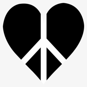 Black Peace Heart Logo - Frieden Und Liebe In Einem Herzen Grußkarte