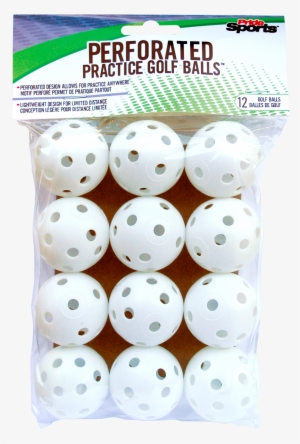 Pridesports Perforated Practice Balls White 12 Ct - Pridesports Practice Golf Balls, Perforated, 12 Count