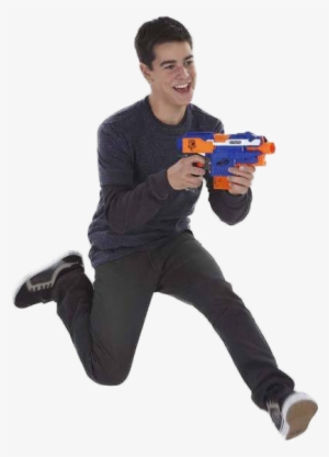 Personguy Running With A Nerf Gun - Guy With Nerf Gun