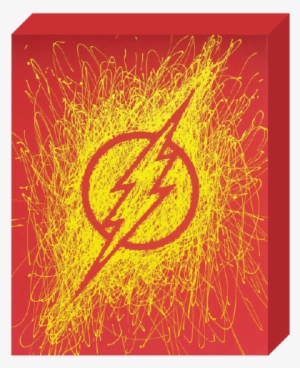Dc Comics, Paint Splatter Canvas, "flash" Logo - Flash