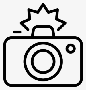 Camera Flash Vector - Camera With Flash Vector