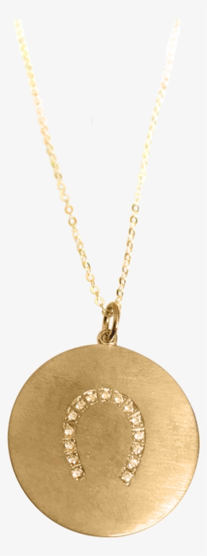 Lucky Horseshoe Necklace In 18k Yellow Gold Vermeil - Locket