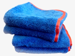 Large Blue Microfiber Towel With Trim - Microfiber