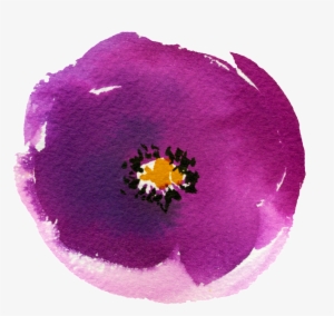 Hand Painted Purple Smudge Flower Png Transparent - Portable Network Graphics