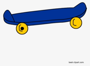 Blue Skate Board, Free Png Clip Art - Portable Network Graphics
