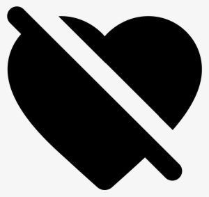 A Dislike Icon Is Represented With A Broken Heart - Heart