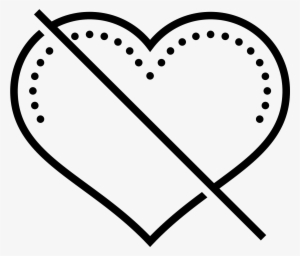 A Dislike Icon Is Represented With A Broken Heart - Logo Salon Men Depilation