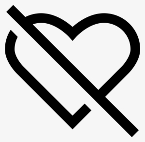 A Dislike Icon Is Represented With A Broken Heart - Icon