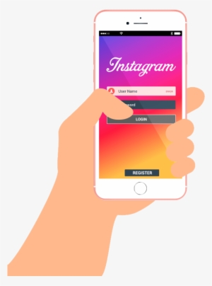 Social - Instagram Mobil Png Vector