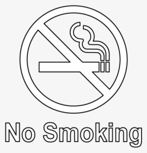 No Smoking Decal Sign - Black No Smoking Sign Png