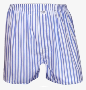 Example Of Boxer Shorts Waistband - Blue And White Striped Boxers