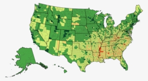 Life Expectancy By County, - Us Map Of Life Expectancy By County
