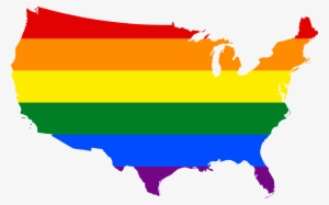 Lgbt Flag Map Of The United States - Lgbt Us Map