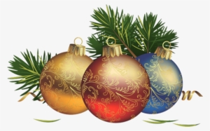 Christmas Ornament Clipart Corner Border - Christmas Balls Transparent Background