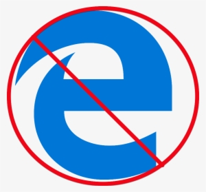 Internet Explorer Icon Crossed Out In Red - Circle