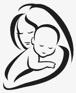I Love You Mother Png Picture - Mother And Child Line Drawing