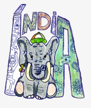 Indian Elephant Clipart - Best Drawing Of India