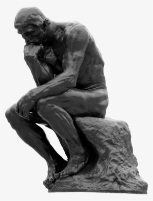 This Free Icons Png Design Of The Thinker Grayscale