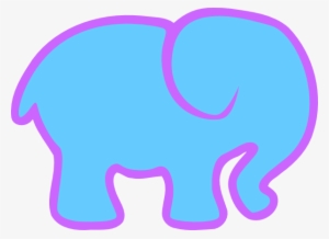 Purple & Blue Elephant Svg Clip Arts 600 X 436 Px