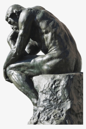 The Thinker - Giclee Painting: Rodin's The Thinker, 24x16in.