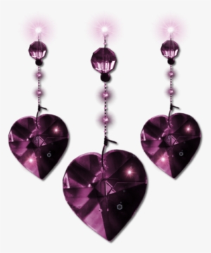 Pink Heart Jewels Png - Earrings