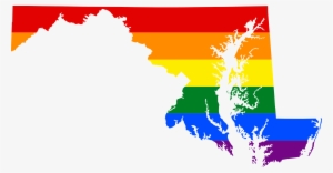 Lgbt Flag Map Of Maryland - State Of Maryland Vector