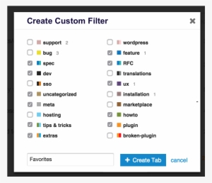 create custom filter menu - advanced filter modal