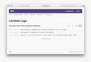 Lambda Logs Live - Software Deployment