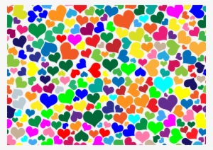 Colorful Hearts Background Clipart Desktop Wallpaper - Heart 041 Beach Towel