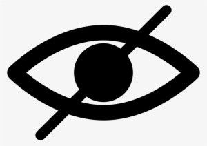 Blind Symbol Of An Opened Eye With A Slash Comments - Blind Eye Clipart Png