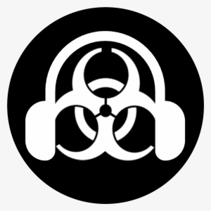 Music Logo Round - Biohazard Symbol Black And White