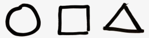 Sketching With 3 Simple Shapes - Circle Triangle Square Png