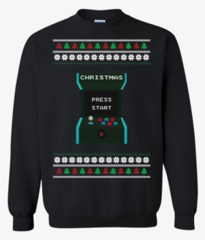 Christmas Ugly Sweater Christmas Press Start Hoodies - Cute Hosa T Shirt Design