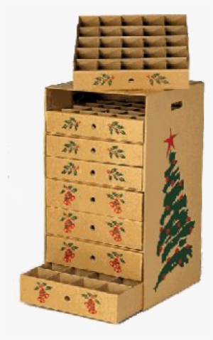 4 Drawer Ornament Storage Box - Christmas Ornament Storage Box
