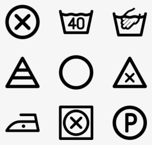 Laundry Instructions - Washing Instruction Symbols Png
