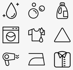 Linear Laundry Symbols - Hand Drawing Icon