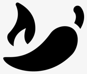 Hot Pepper And Flame Vector - Icon Png Black And White Sambal