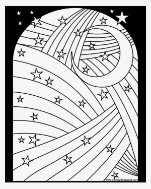 Rainbow Moon And Stars Coloring Available In - Stars And Rainbow Coloring Page