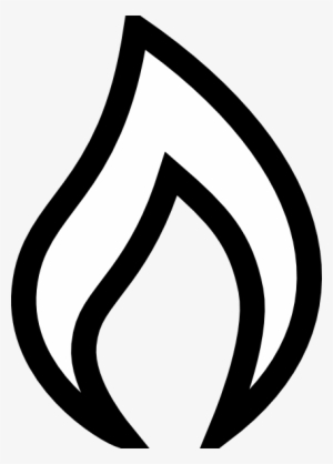 Simple Fire Flame - Natural Gas Clipart Black And White