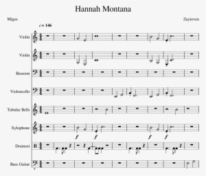 Hannah Montana Sheet Music Composed By Zaytoven 1 Of - Migos Sheet Music