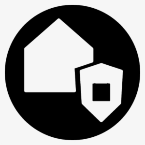 Surveillance For A House Symbol In A Circle Vector - Simbolo Vigilancia