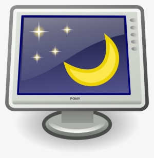Screensaver, Display, Monitor, Desktop, Icon, Moon - Screen Saver Clipart