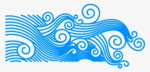 Simple Water Waves Clip Art At Clker - Beach Flip Flops,blue Flip Flops